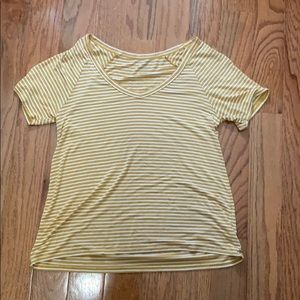 AmericanEagle Soft and Sexy Yellow Striped T-Shirt